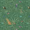 Algodón estampado OTKA Verde / Amarillo